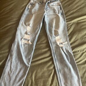 Stylish Light Blue Distressed Women Jeans